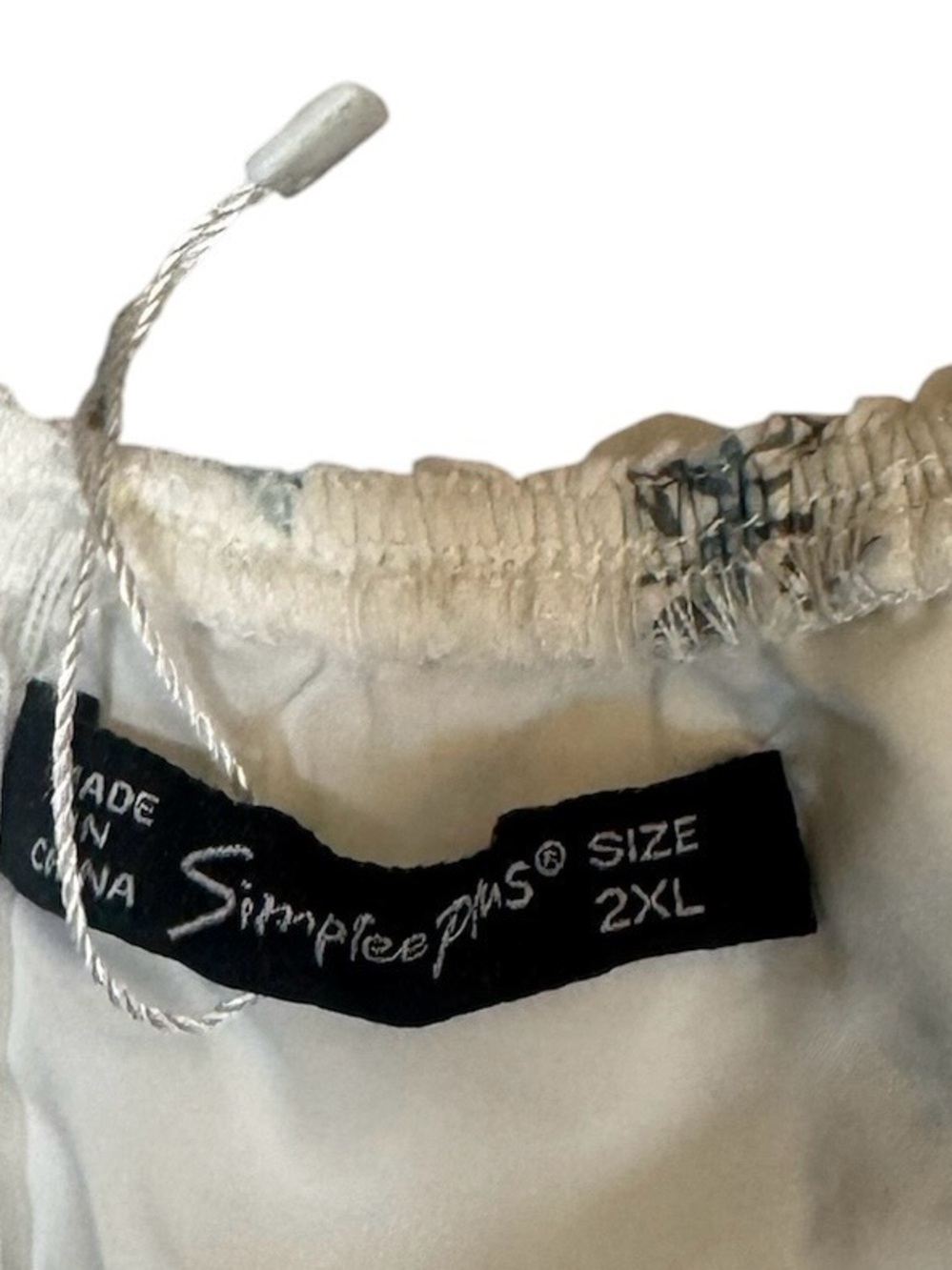 Simplee Plus 2XL Swiss Dot Floral Off Shoulder Mini Dress White Blue Cottage - Picture 2 of 7